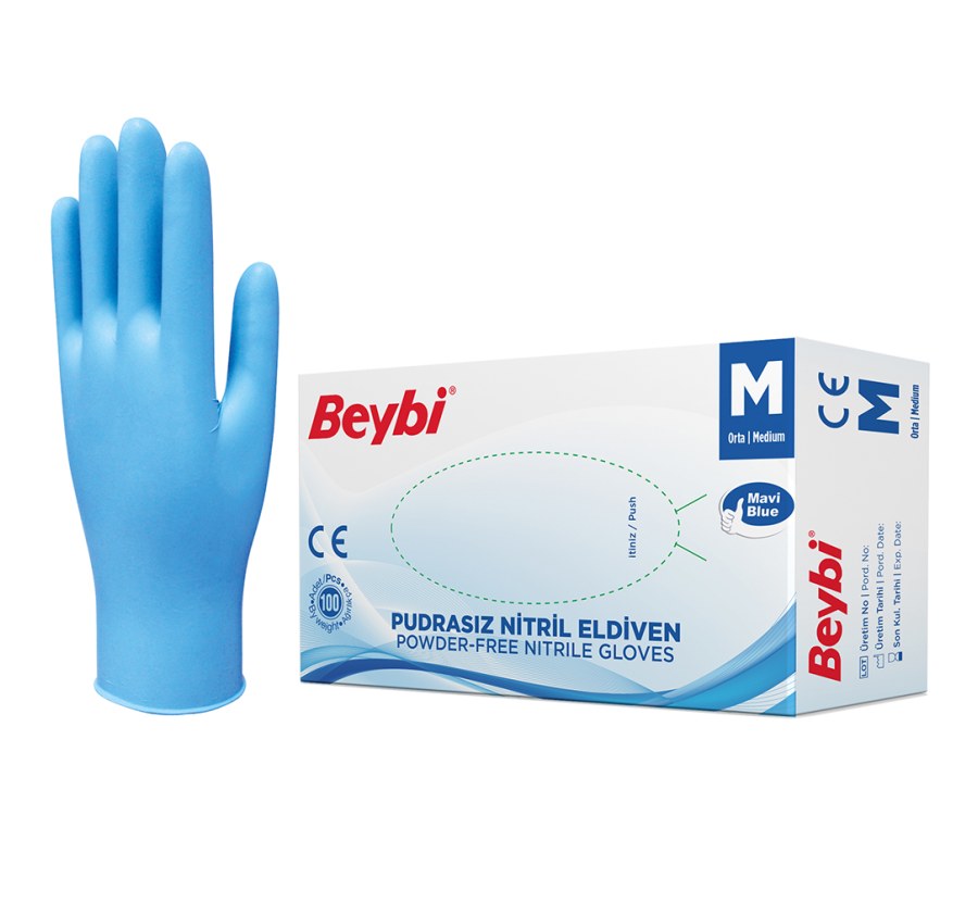 Pudrasız Nitril Muayene Eldiveni 100'lü 20 Paket